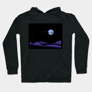 Santa in the Moonlight Hoodie